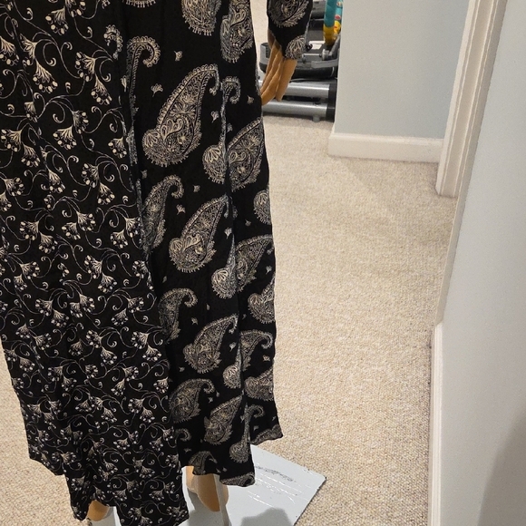 Ted Baker Black and White Ruffled Wrap Maxi Dress - Picture 7 of 10